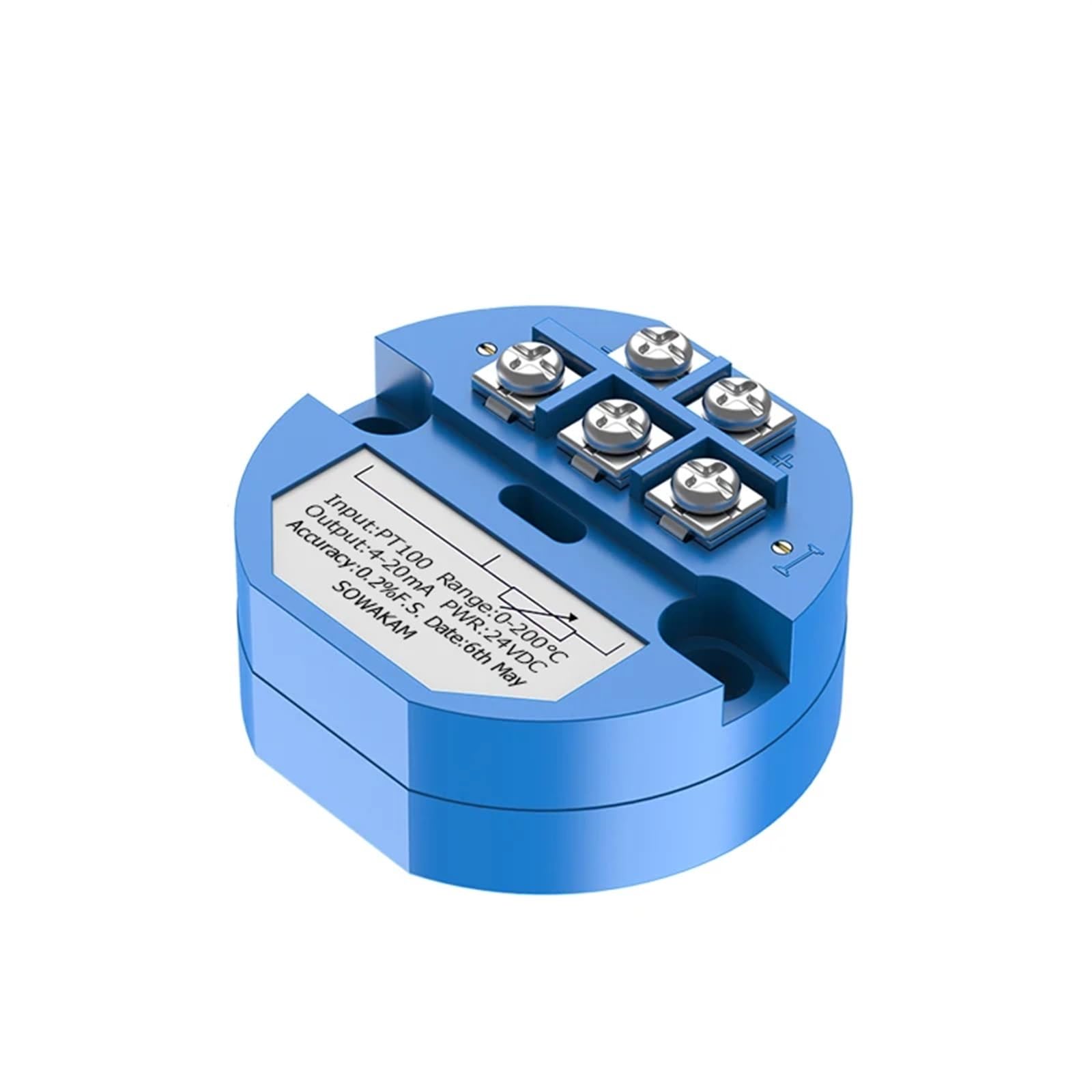 Trasmettitore di Temperatura -200-600℃ Rilevamento Temperatura Uscita 4-20 mA Sensore di Temperatura RTD PT100 (Color : 0-250C 24VDC)