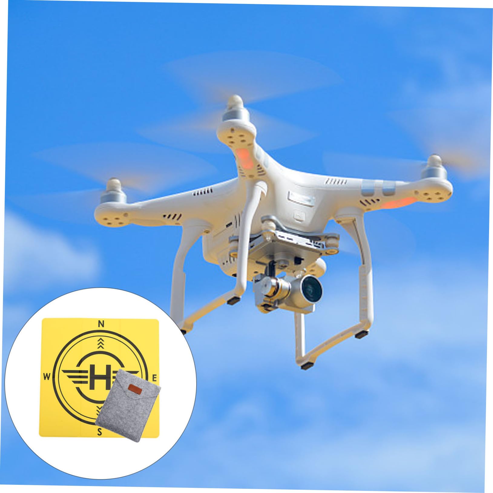 UPKOCH Doppelseitige Faltbare Drohnen-landematte Aus Strapazierfähigem Material, Windstabil Und Leicht, Kompatibel Mit Air 3, Ideal Für Outdoor-Landing Auf Unebenem Gelände Und Sand