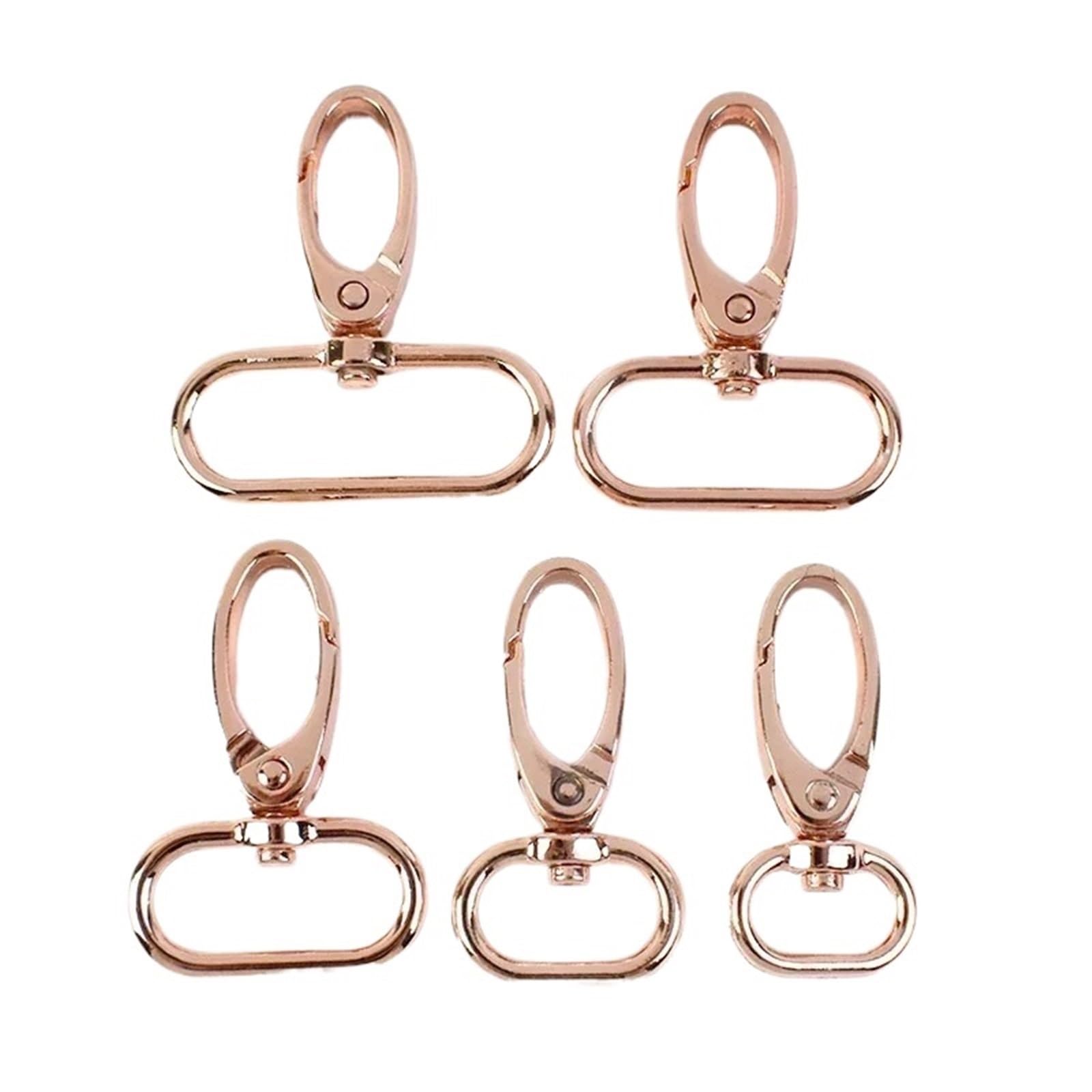 Cigpklo Rosegold Swivel Snap Hooks 20Pcs 13-38Mm Strap Buckle For Bag Metal Swivel Lobster Clasp Dog Collar Carabiner Snap Hook Belt Diy(,38Mm-20Pcs)