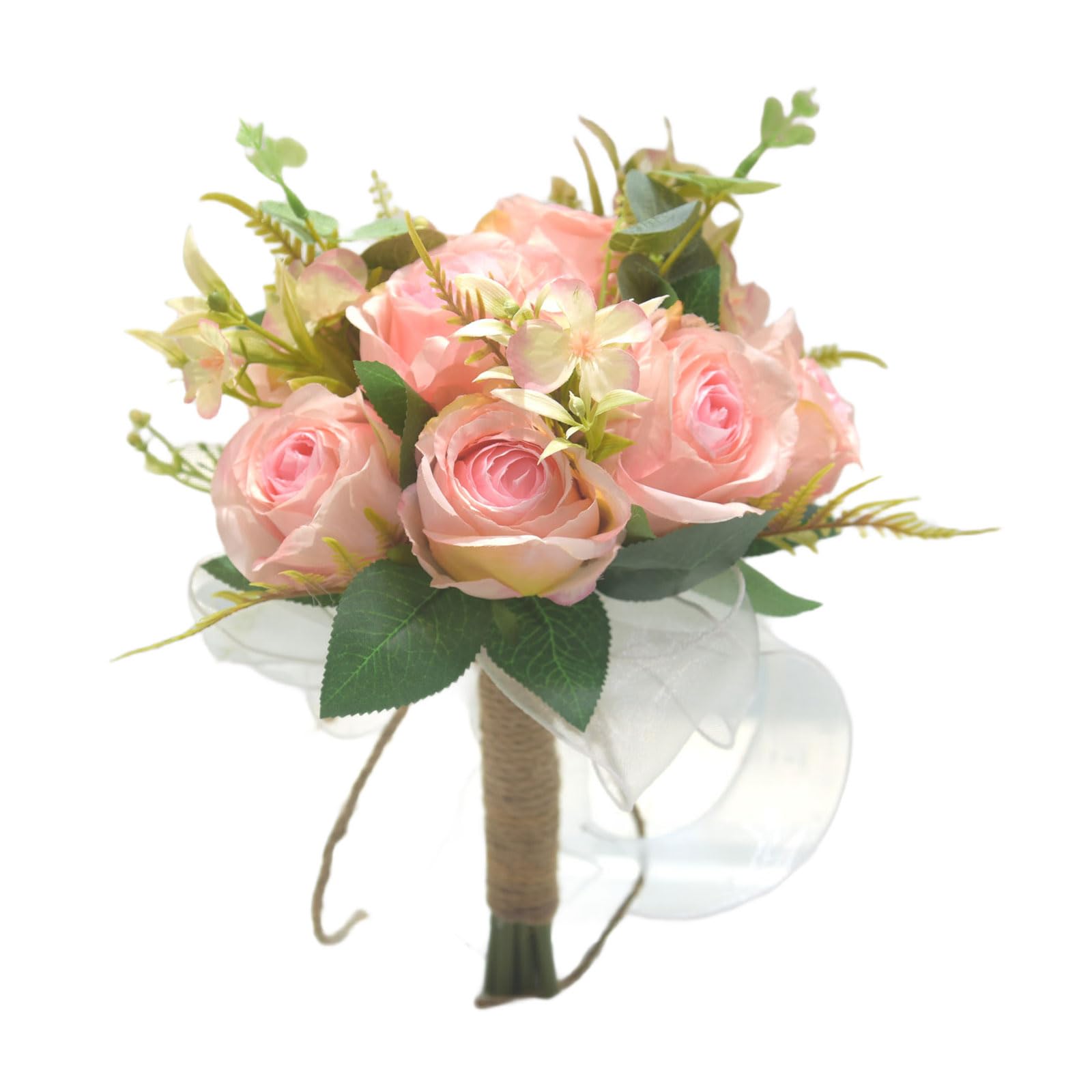 Nucelit Bouquets with Ribbon for Bride Bridesmaids Photography Artificial Flower Bridal Bouquets for Wedding Ceremony Bridesmaids