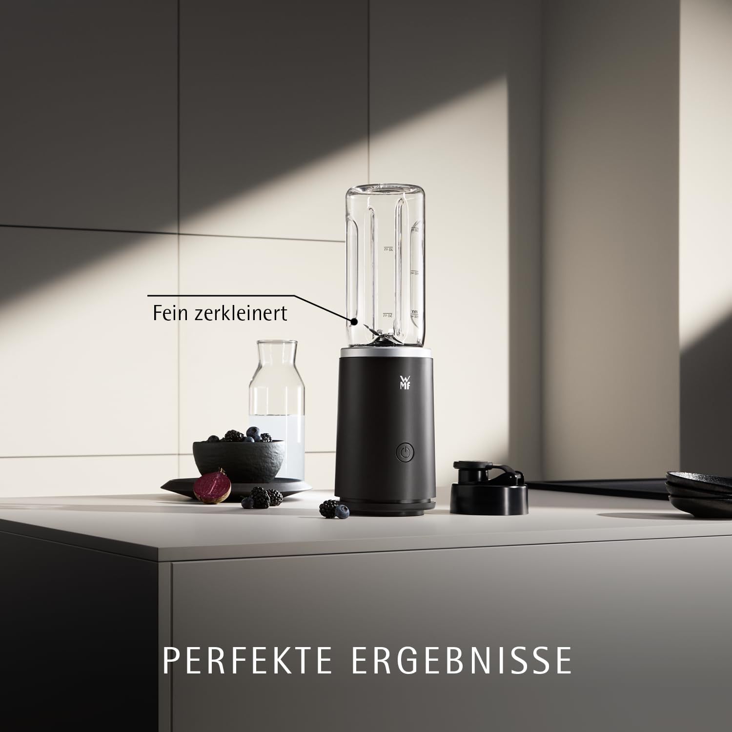 WMF Mix & Go Touch Smoothie Maker to go, tragbarer Mixer & kompakter Standmixer, 500 W Hochleistungsmixer, Ultra-Blade Edelstahlklinge, auslaufsichere To-Go Trinkflasche, recycelter Kunststoff, Lava