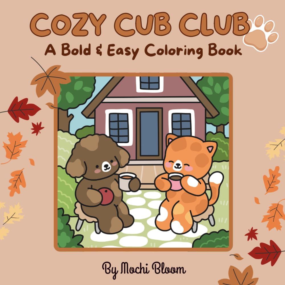 Cozy Cub Club: A Bold & Easy Coloring Book