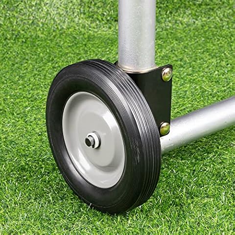 SANKINS Gate Wheel 8" Rubber Gate Caster Heavy Duty Gate Helper Support Wheel Side Mount for Swing Gate Metal Tube Fence Chain Link Gate,Fits 1-5/8" to 2" O.D. Round Tube Gate Frames(1 Pack,Black) Cover