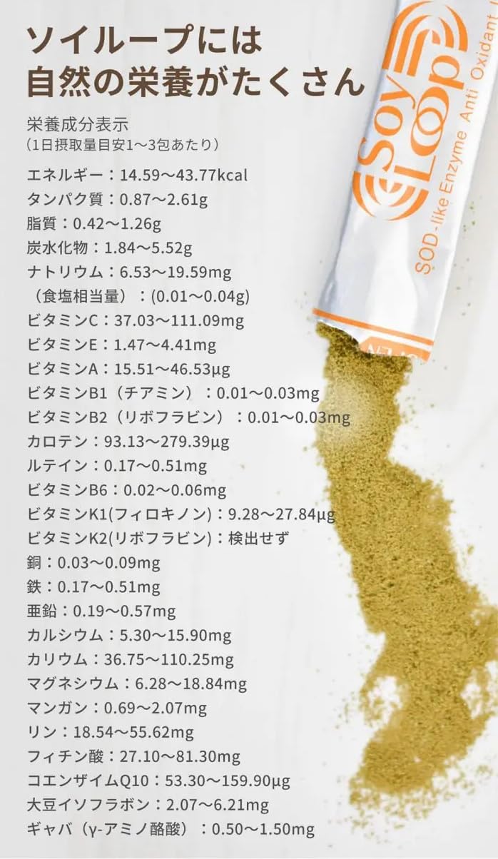 Amazon | 銀座ラヴェリオ SOD様食品 ソイループ60包（約2ヶ月分