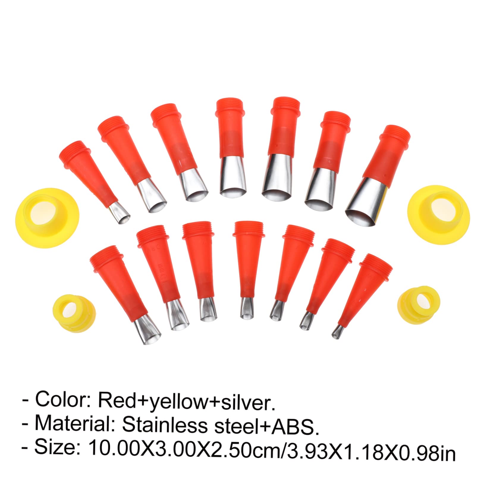 IWOWHERO Glue Nozzle Set Caulking Nozzles Caps Universal Stainless Steel Abs Easy to Carry