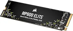 Corsair MP600 Elite 1TB M.2 PCIe Gen4 x4 NVMe SSD – M.2 2280 – Leitura sequencial de até 7.000 MB/s – TLC NAND 3D de alta densidade – Preto