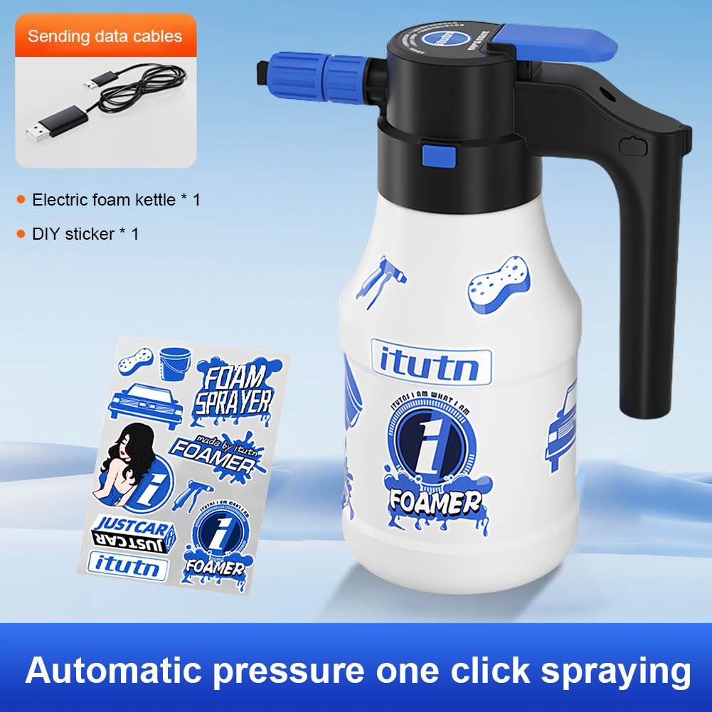 1.5L Lavaggio Auto Schiuma Spruzzatore Può USB Ricaricabile Pompa Schiuma Annaffiatoio Lavaggio Auto Pistola ad Acqua Elettrica Auto Strumenti di Pulizia della casa