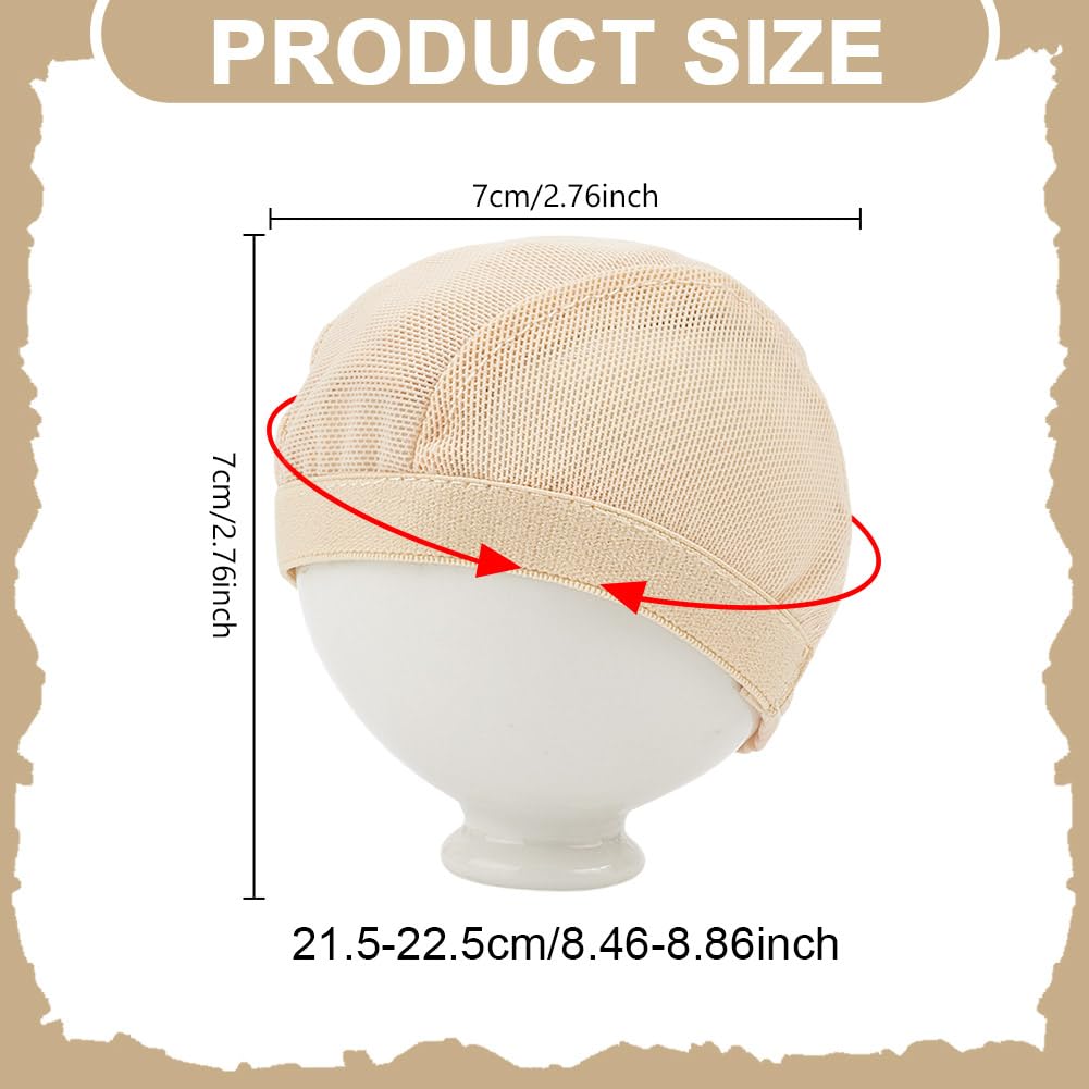 GOMAKERER 4 Pcs Doll Wig Net Caps - Image 2