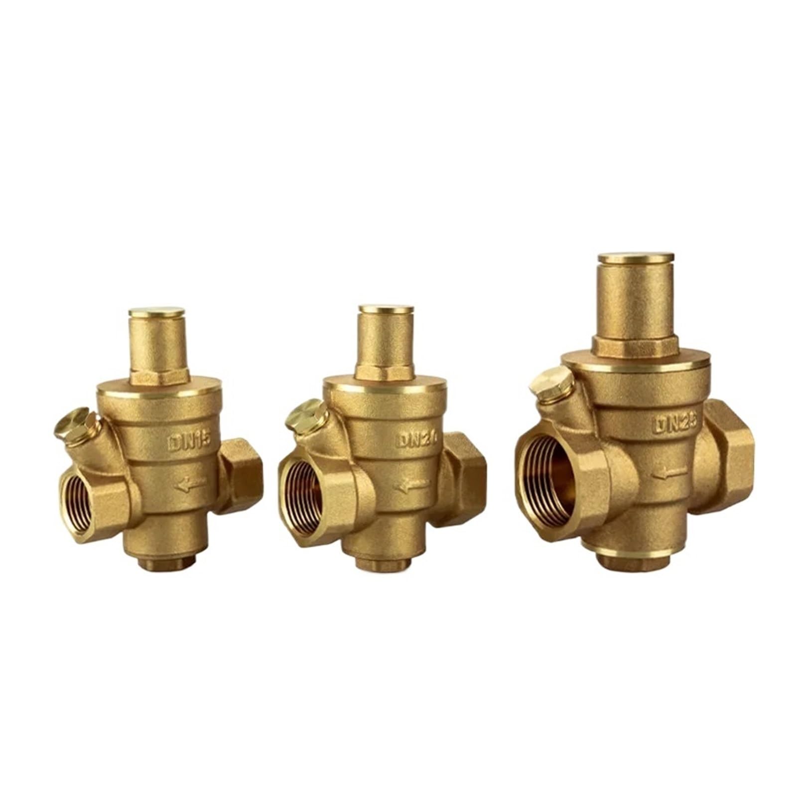 Ozliyy 1 Pcs Brass Water Pressure Reducing Maintaining Valve Dn15/Dn20/Dn25/Dn32 Regulator Adjustable Relief Gauge(1")