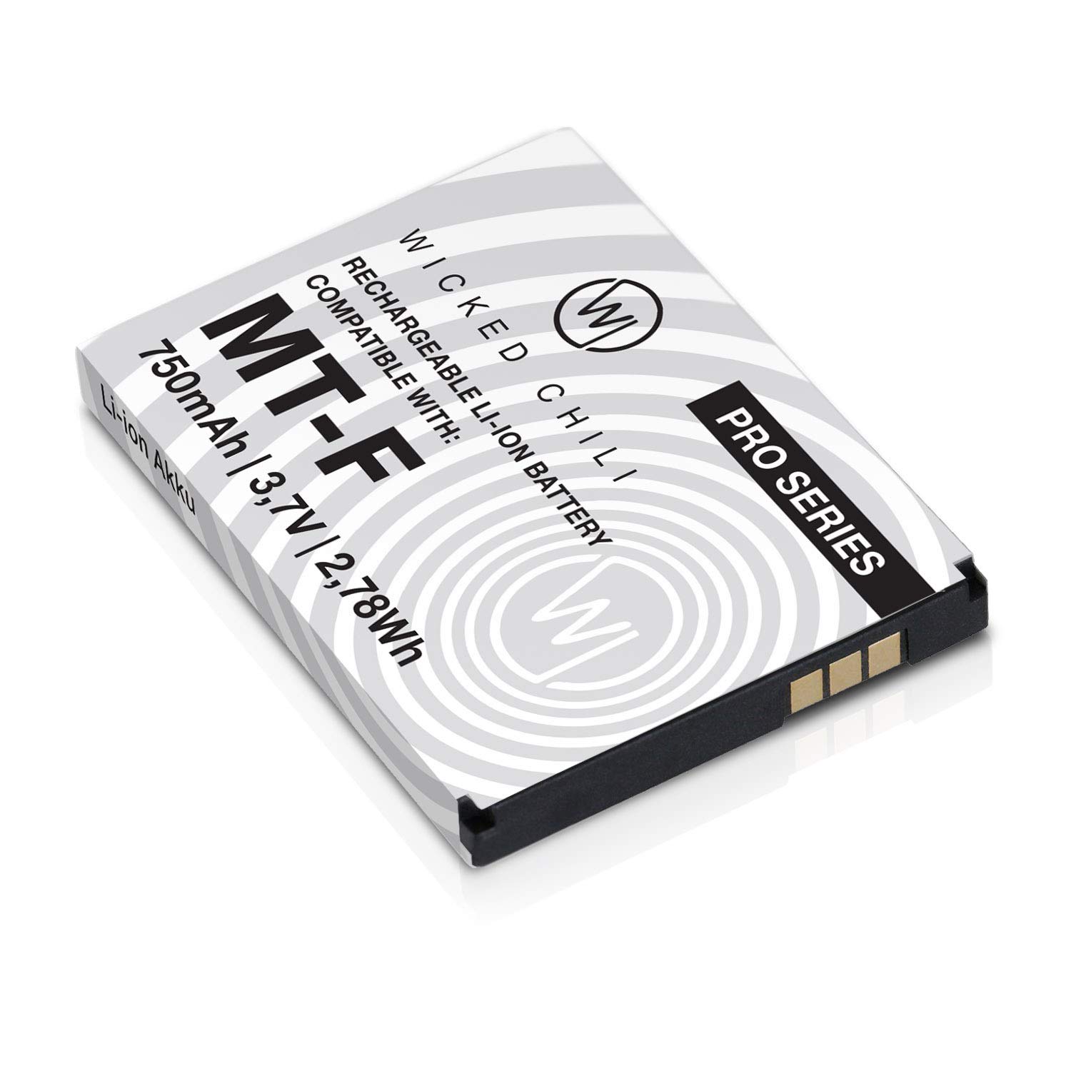 Wicked Chili 3 sztuki baterii kompatybilnych z AVM Fritz!Fon C5 / C4 / M2 / Fritzfon bateria zapasowa do oryginalnego AVM Fritz Fon 312BAT006, 312BAT016 (750 mAh Li-Ion)
