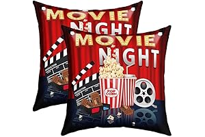 Movie Night Reversible Throw Pillow Covers