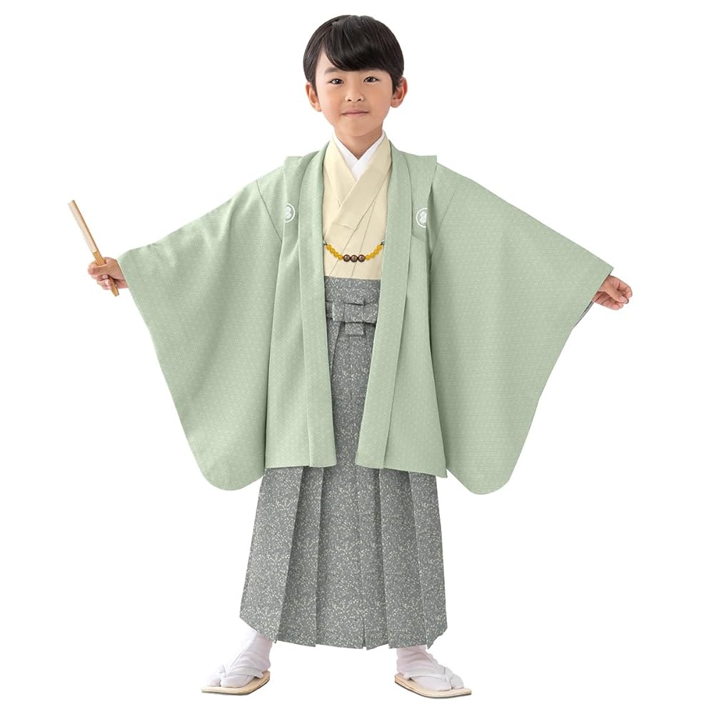 Amazon | [京のみやび] 七五三男の子着物袴セット 薄緑