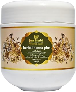 Just Herbs Herbal Henna Plus, 100% Natural, Henna Powder for Hair, Organic & Chemical Free - 200 gm-picture-47