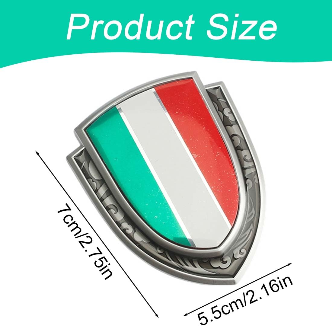 Adesivi 3D Bandiera Irlanda - 2 Pezzi, Per Auto, Moto E Bici, Resistenti Agli Agent Atmosferici - Foto 3
