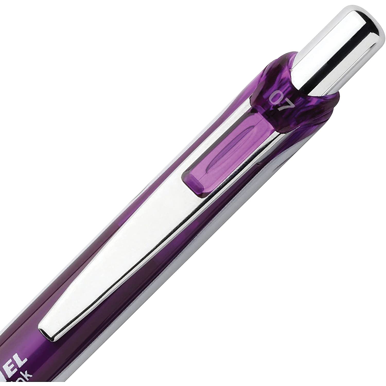 Pentel Gel Pen Retractable Metal Tip 7mm Refill Violet Barrel Ink PENBL77V 5 000 — view 3