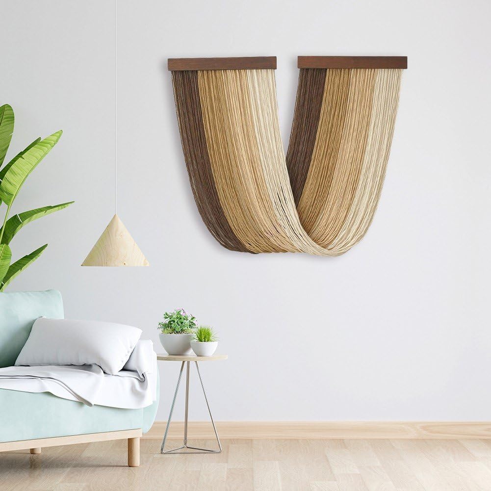 Colgante De Pared De Macramé, Decoración De Pared Grande De Macramé, Tapiz De Hilo De Borla Tejido Teñido Anudado, Arte De Pared, Decoración del Hogar para Dormitorio, Sala De Estar