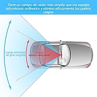 Vista 4 de Espejos retrovisores para automóvil, resistente a los golpes, espejo retrovisor panorámico interior con clip para automóvil, amplio rango de visión
