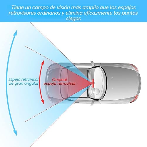 Miniatura 4 de Espejos retrovisores para automóvil, resistente a los golpes, espejo retrovisor panorámico interior con clip para automóvil, amplio rango de visión