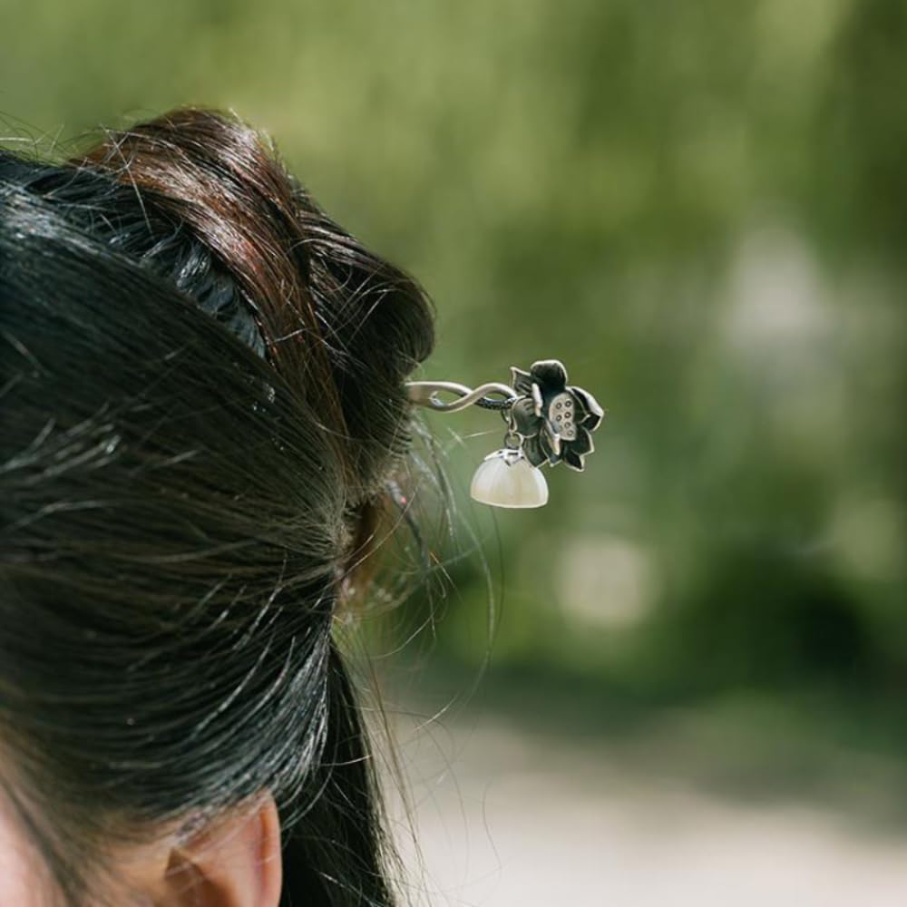 Spinka do włosów w stylu retro, Vintage Hairstick, Hair Stick, Etniczny styl wykwintna biżuteria do włosów Lotus Spinka Tiara Klasyczny ślub Cheongsam Hanfu Akcesoria