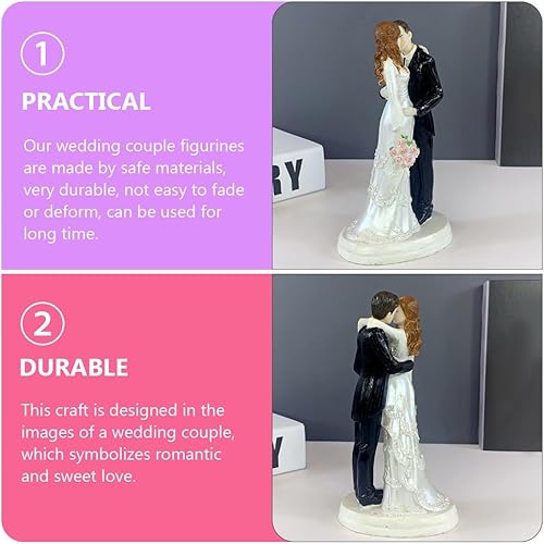 Miniatura 3 de Decoración para tartas de boda, decoración de pastel de novia y novio, estatua de amor, estatua de pareja, estatua de resina para recién casados,