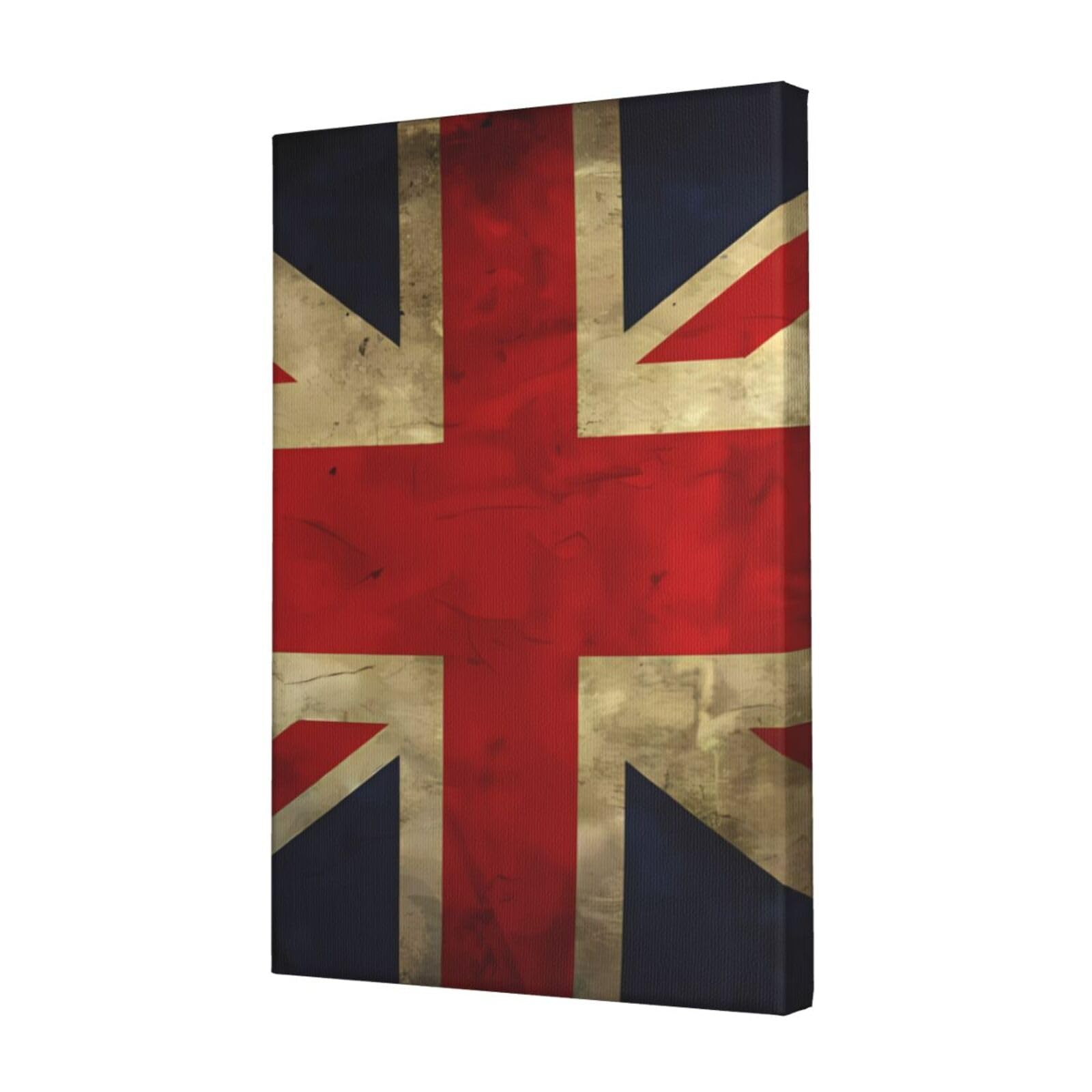 KLOPH British Flag Canvas Wall Art for Living Room 12"x18" Modern Artwork Painting for Bathroom Hanging Canvas Prints Aesthetic Wallart for Bedroom Kitchen Office Wall Decor