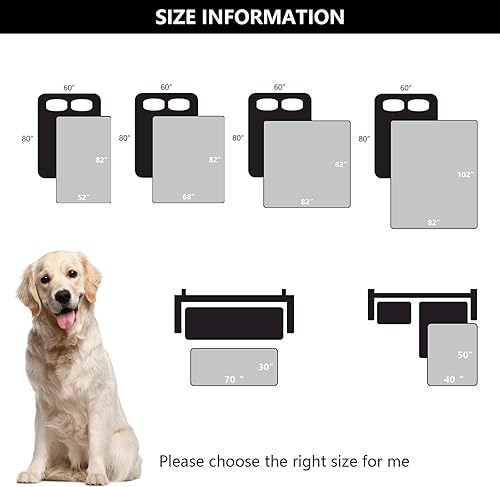 Miniatura 5 de Tuffeel Manta impermeable para perro, funda antideslizante para sofá y cama, protector de muebles de perros, lavable, 30 x 70 pulgadas, gris claro