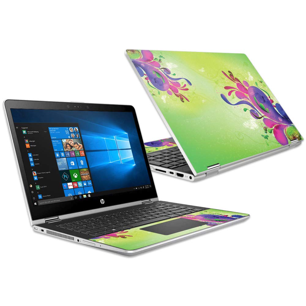 MightySkins Vinyl Decal Skin For HP Pavilion X360 15.6" (2018) - Fishing Flies Design - View #10