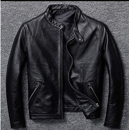 Amazon | CHEJI ライダース ジャケット メンズ 本革牛革 シングル