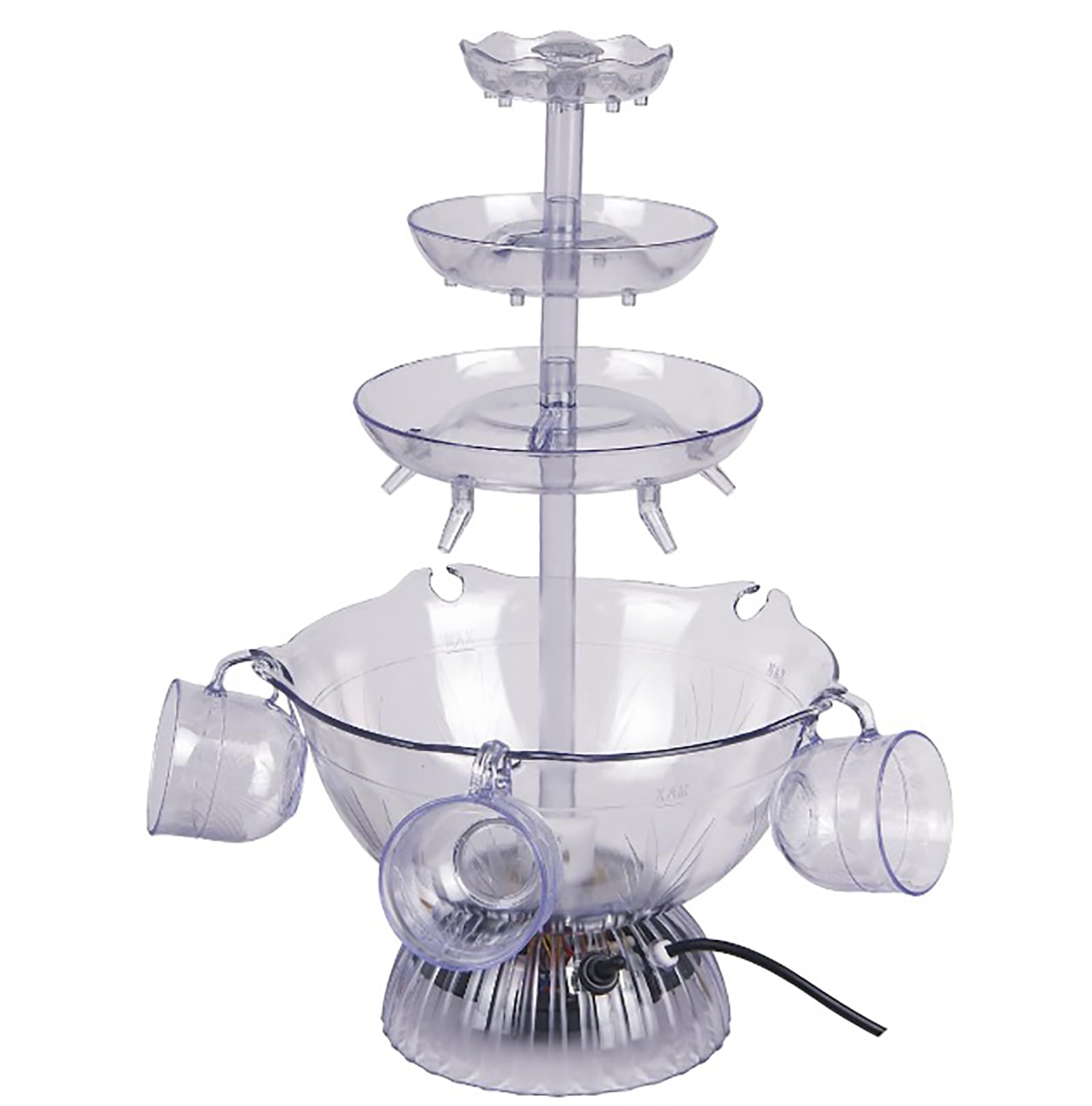 ASerZenith Champagne Fountain Machine, Three-Tier Electric Fountain Beverage Machine, Party Red Wine Fountain, Suitable For Wedding, Party