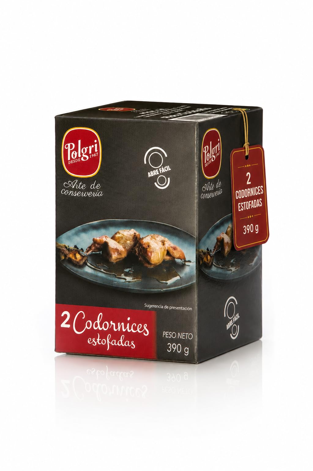 POLGRI Codornices Estofadas Toledana 390 g Lata Estuchada Conserva de Caza Comida Gourmet