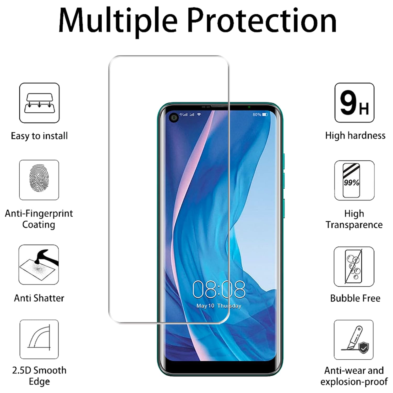 Mr.Shield Screen Protector For Ulefone Note 14 [Tempered Glass] [9H Hardness] [3-Pack] Screen Protector