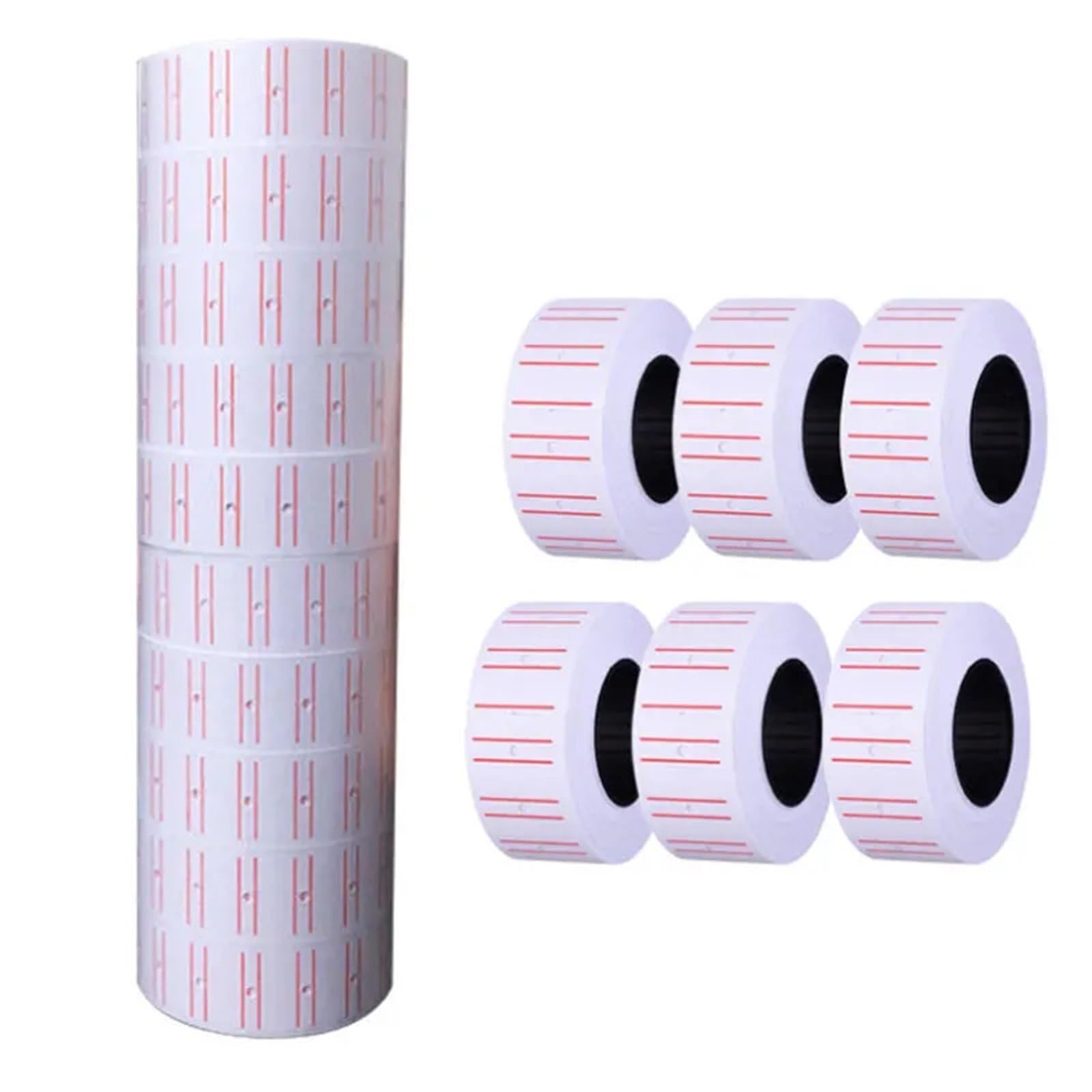 Lot de 20 rouleaux d'étiquettes de prix pour pistolet MX-5500 Blanc 21 x 12 mm (orange)