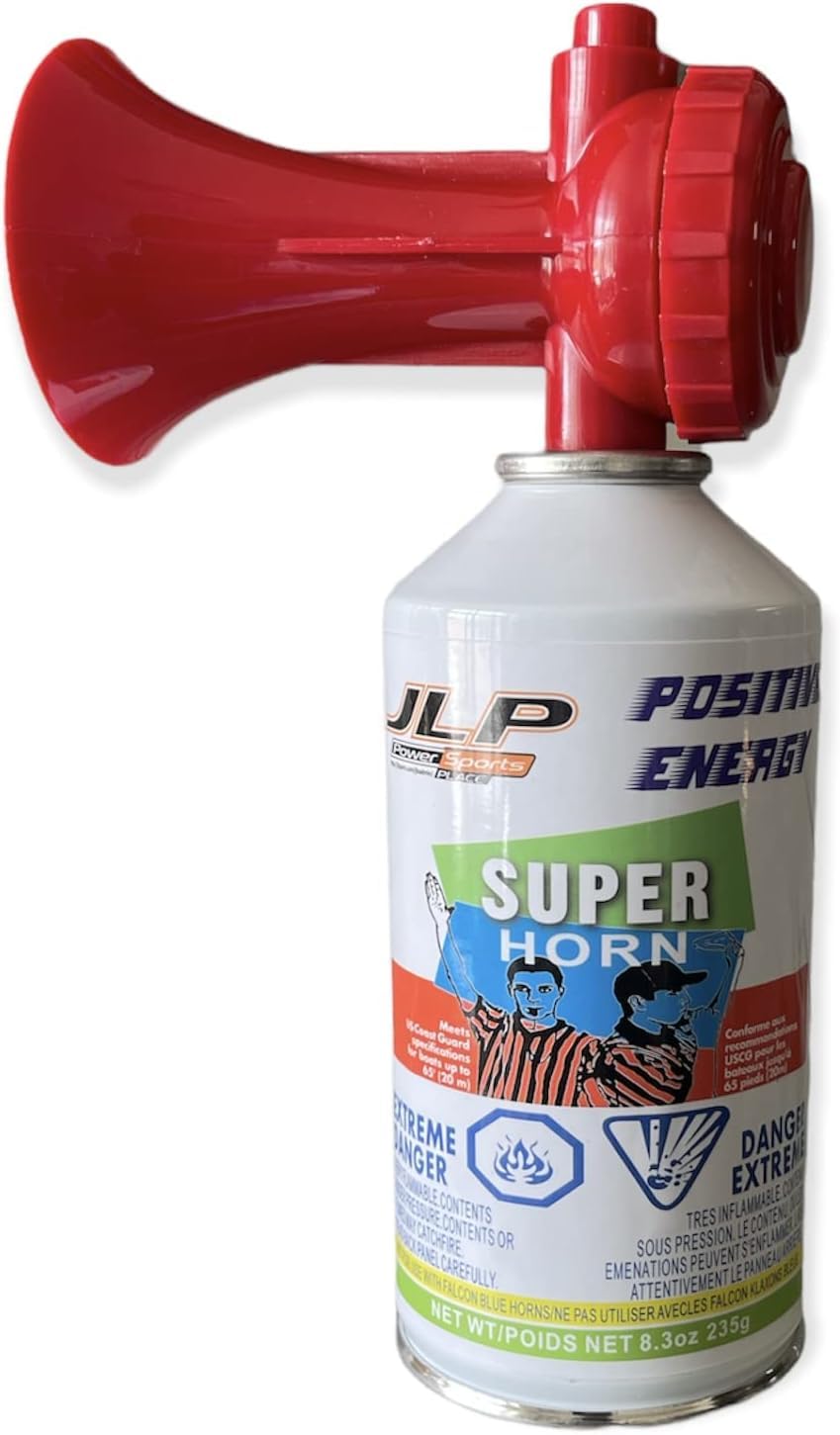 JLP Ijtended for Air Horn Can for Boating & Safety Very Loud Canned Boat Accessories Hand Held Fog Mini Marine Air Horn for Boat Can and Blow Horn or Small Compressed Horn