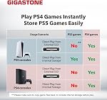 GIGASTONE USB-C Externe SSD 1TB Jeu iPhone15 USB3.2 Gen2 1,050MB/s Clé USB-A&C double portable à l'état solide MacBook iPad Smartphone portable SSD Disque dur de sauvegarde pour PS5 Console