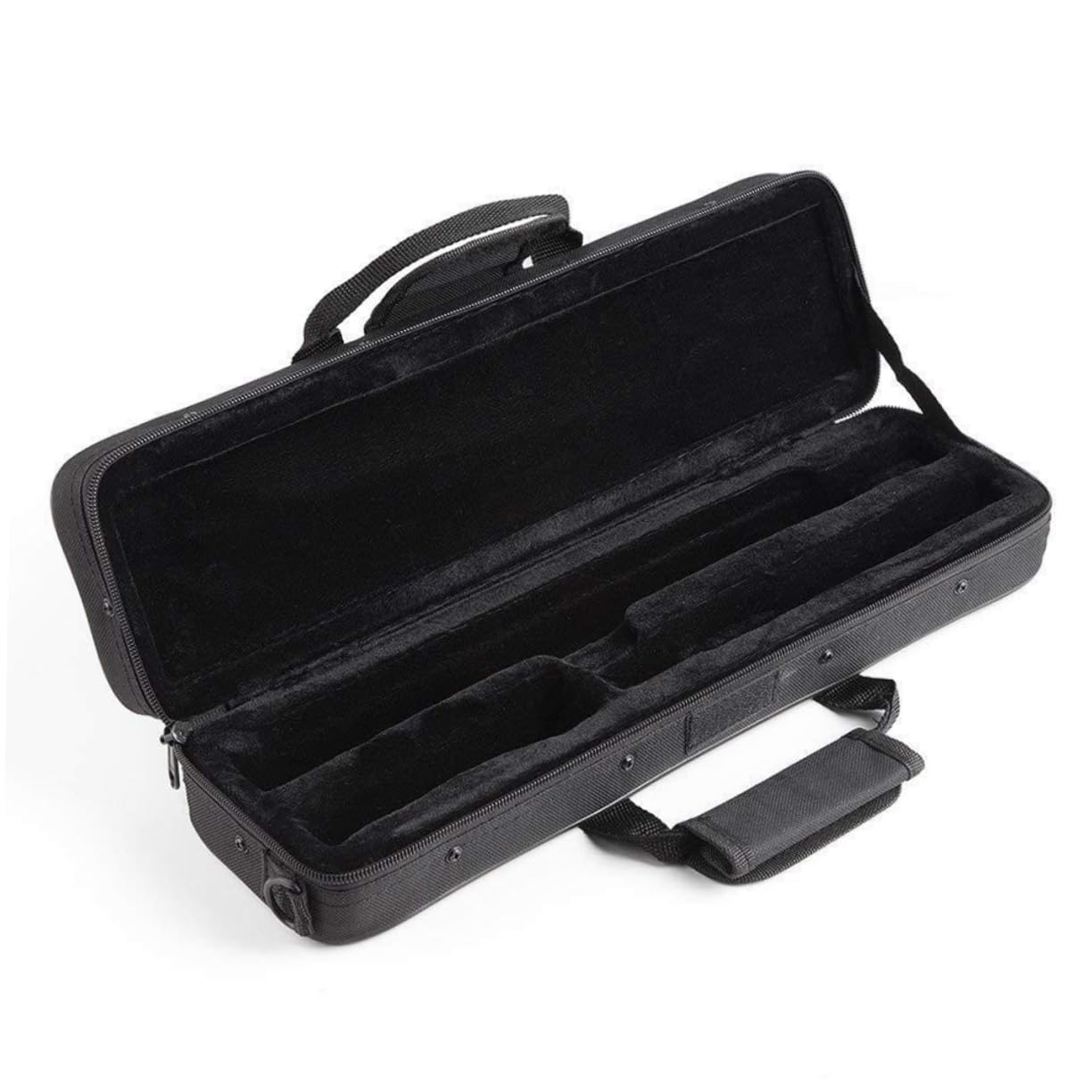 BESPORTBLE 1Pc Professional Padded Flute Shoulder Bag Lightweight Flute Carrying Case Ergonomic Design Durable Protection Easy to Carry with Strap Black