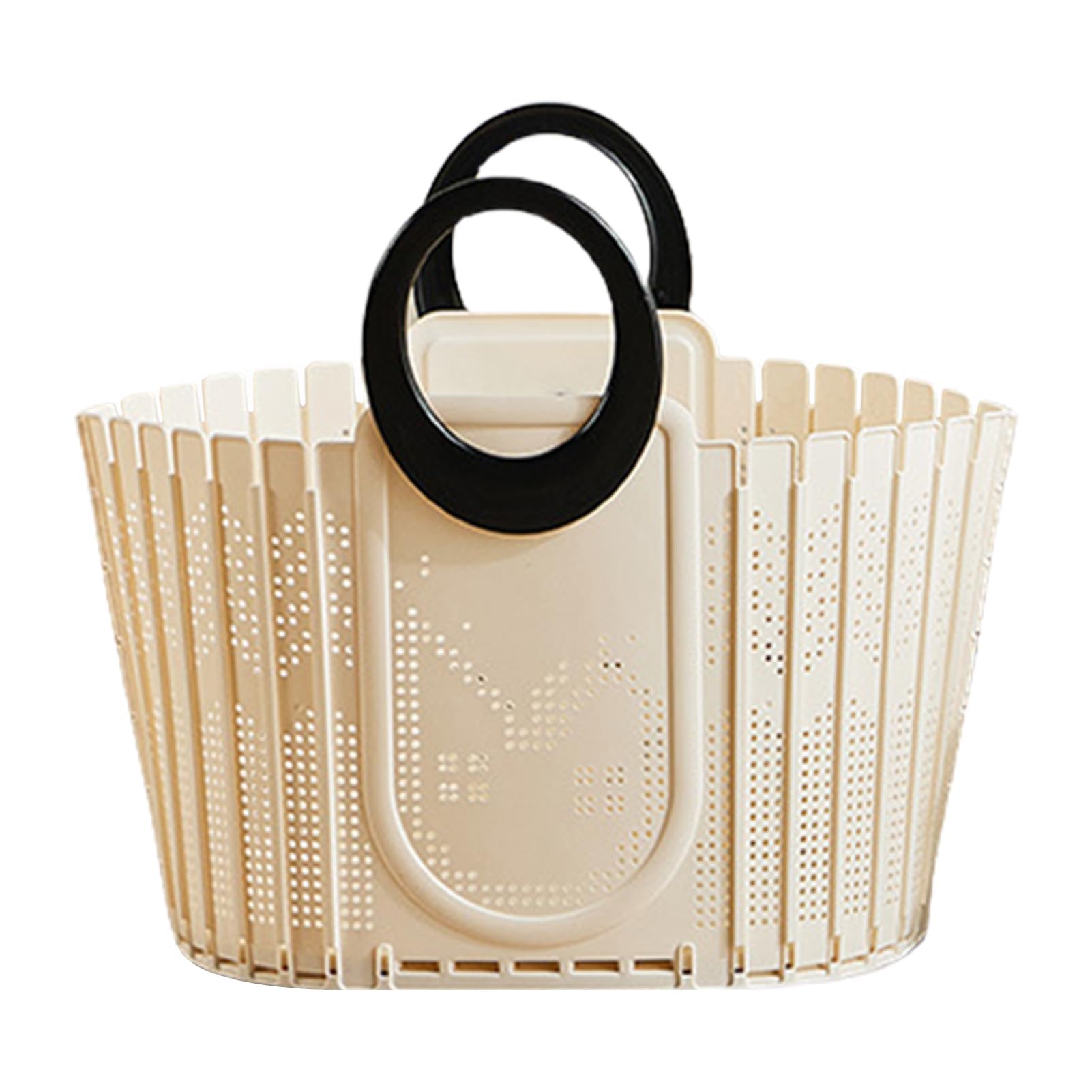 Basket Storage Box Kitchen Laundry,Foldable Toiletry Organizer,Handheld Shower with Handle,Space Saving Ventilated Design