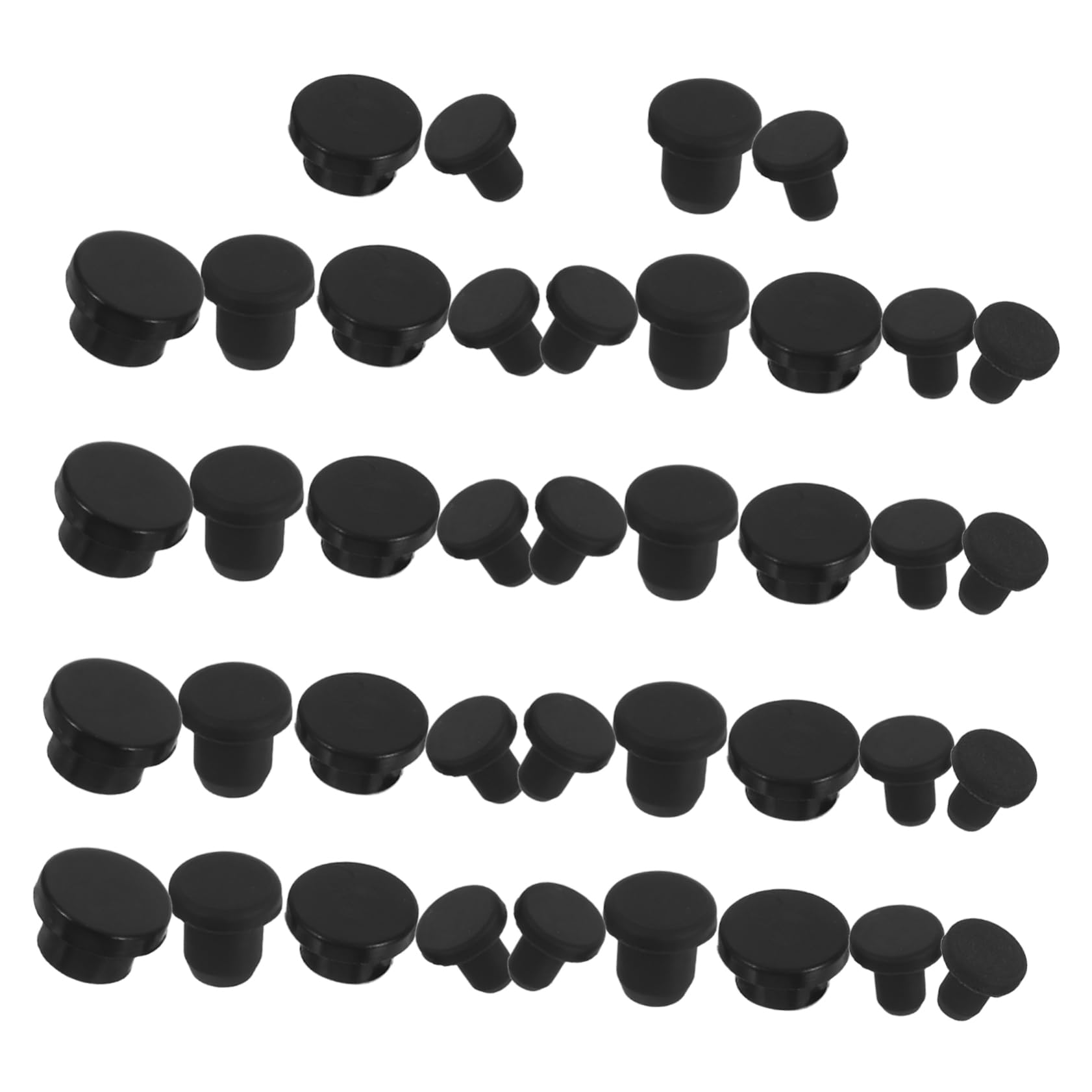 STOBAZA 50pcs Silicone Sealing Plugs Reusable Bottle Stoppers Cap for Industrial Equipment Waterproof Dustproof Round Plugs