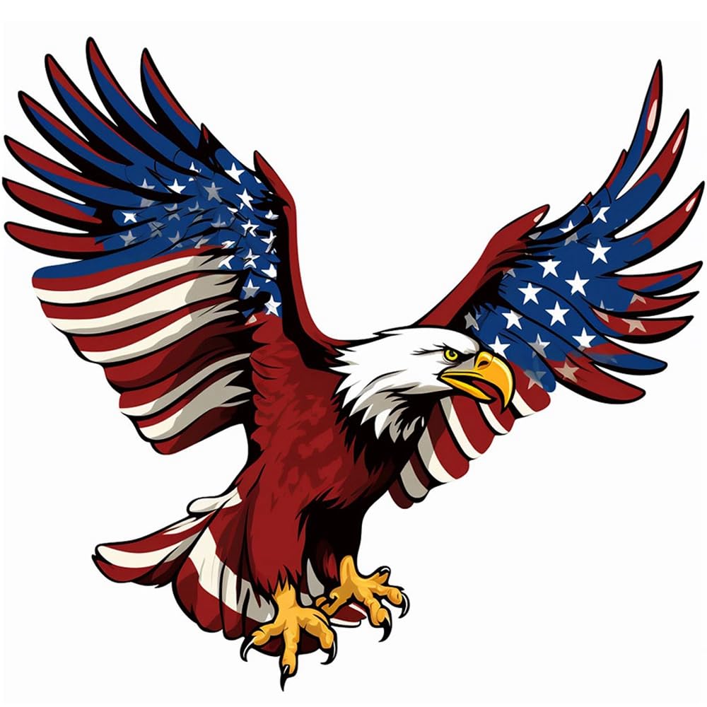 6 sheets Temporary Tattoos for Men and Women Independence day July 4th Patriotic America Flag Eagle Usa Fake Tattoo Kits Sets for Neck Arm Hands Leg