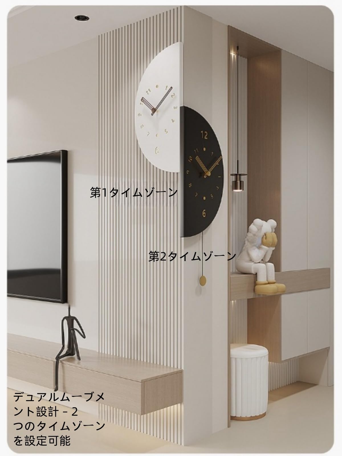 インテリア時計 Rosey Amazon.co.jp: Rosoy角置き時計コーナー両面壁掛け時計、デュアル