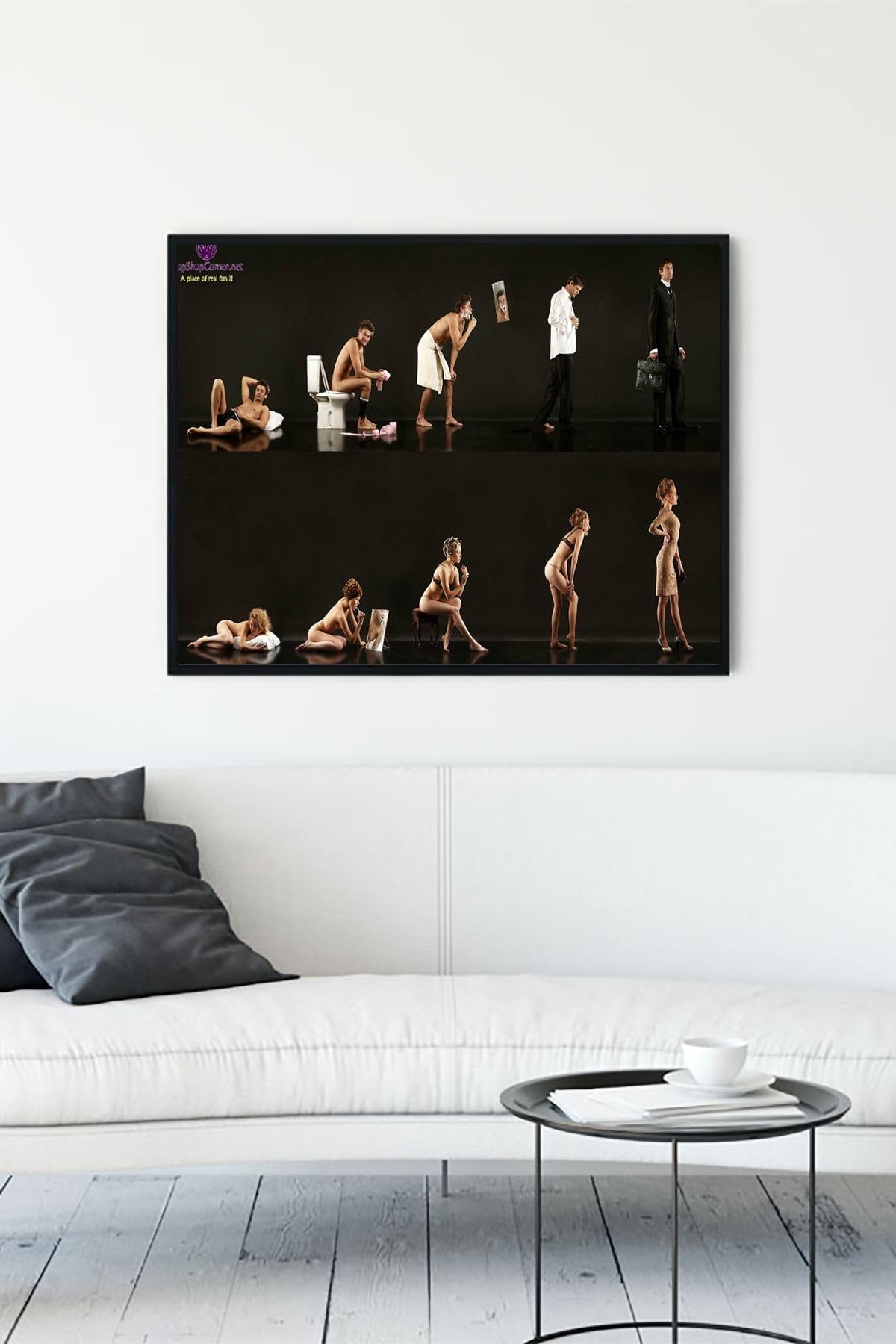 Postermanya (pster11444) Kadınlar Ve Erkekler Eğlenceli Mizahi Çerçeveli Tablo (40x50cm)