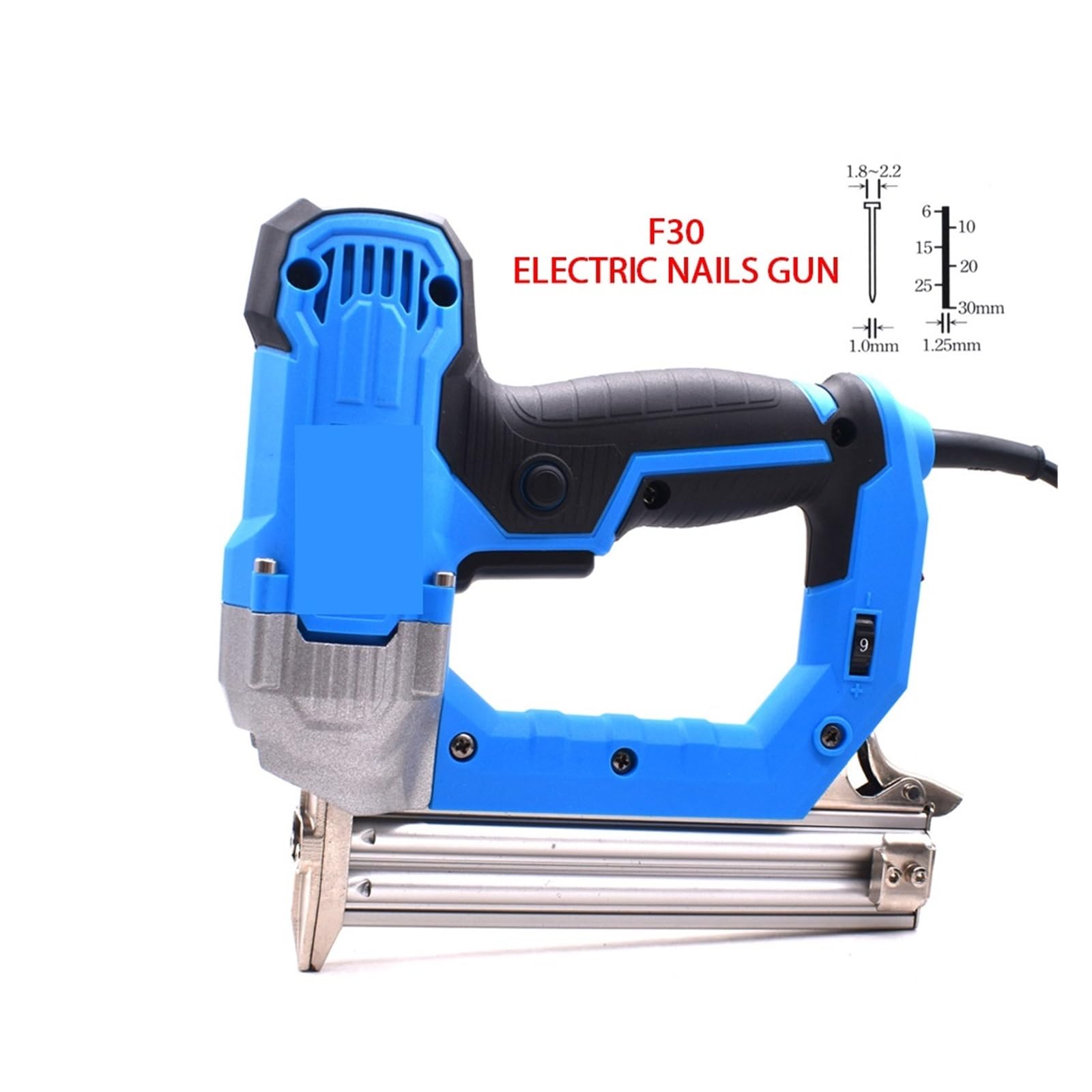 Pistolet do gwoździ 2300W Heavy Duty elektryczny pistolet do gwoździ F30 elektryczne elektronarzędzia do użytku domowego do warsztatu i domu