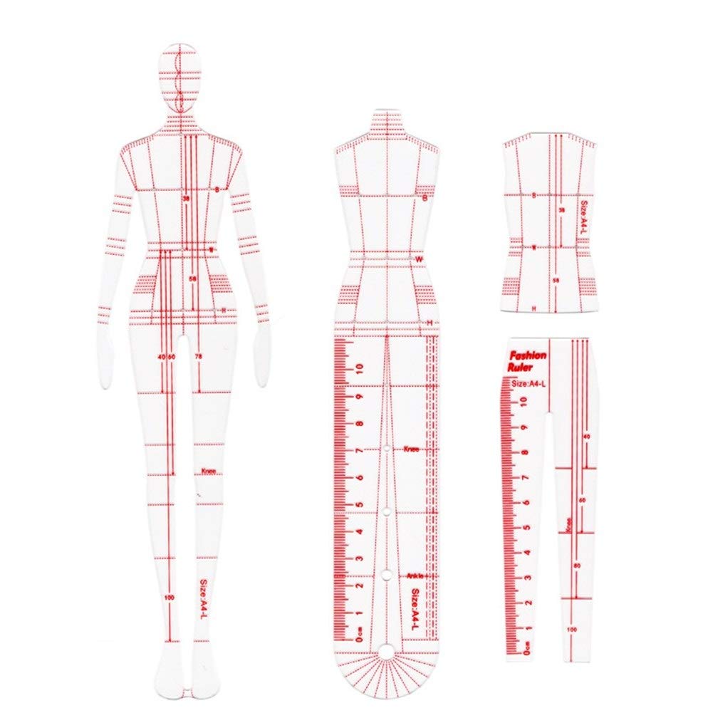Curva Francesa Dinámica Humana Regla de Costura Regla de Patchwork Hecha a Mano DIY Diseño de Ropa de Moda Herramientas Dibujadas a Mano Herramientas de Coser Reglas de Costura