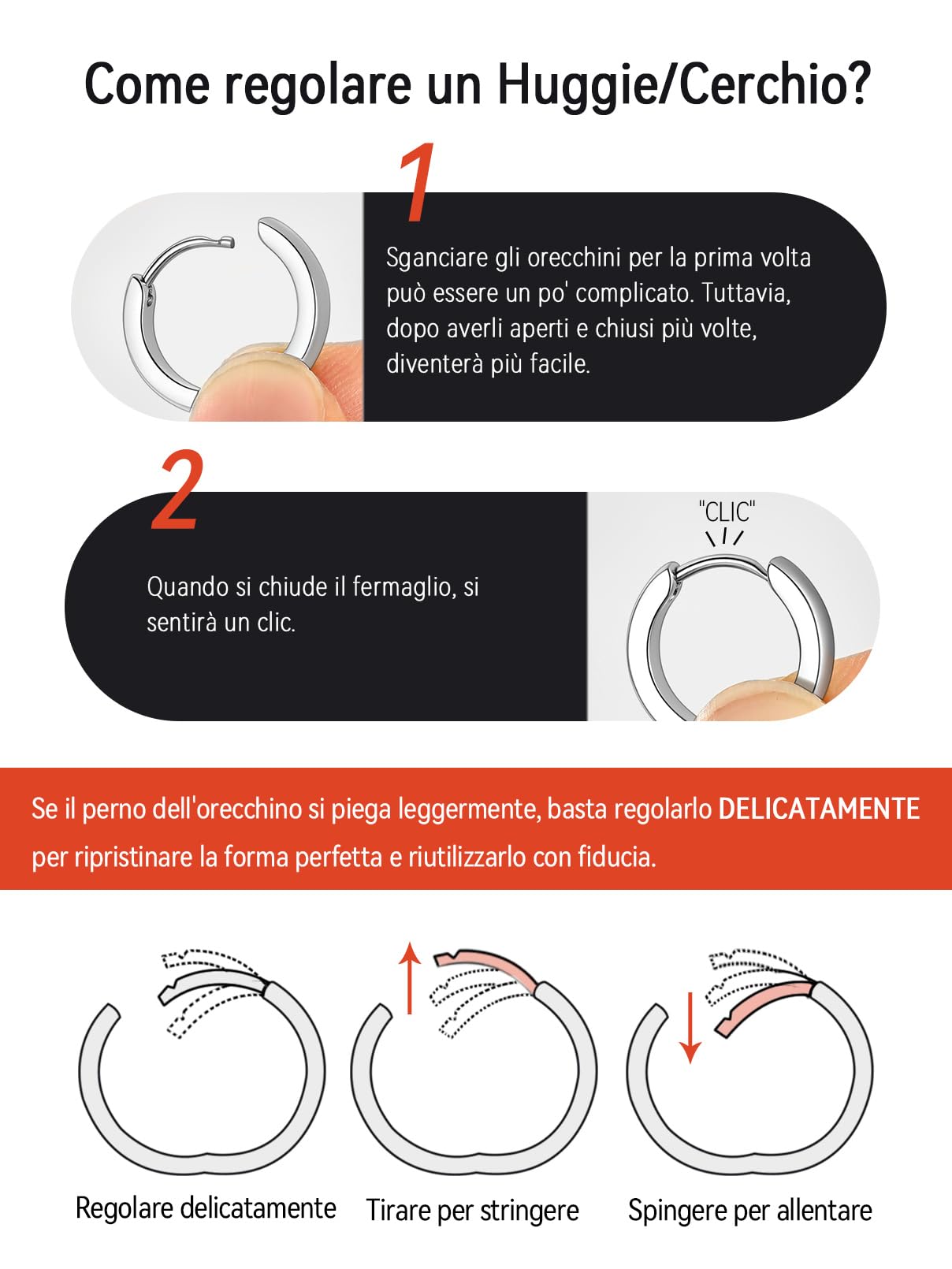 FaithHeart Orecchini da Uomo e da Donna, 8mm-16mm Huggie Orecchini a Cerchio, Acciaio Chirurgico 316L, Regalo per Lui, Impermeabile Anti-allergico, Confezione Regalo Inclusa