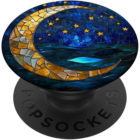 Crescent Moon and Stars PopSockets Adhesive PopGrip