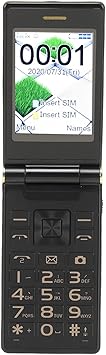 2G Flip Phone Mini Clamshell Mobile Phone, Unlocked Android Cell Phone Portable Rugged Flip Phone Pocket Senior Flip Phone For 2.8in HD Screen, Big Button, 5900mAh Long Standby, Dual SIM,Radio(Gold)