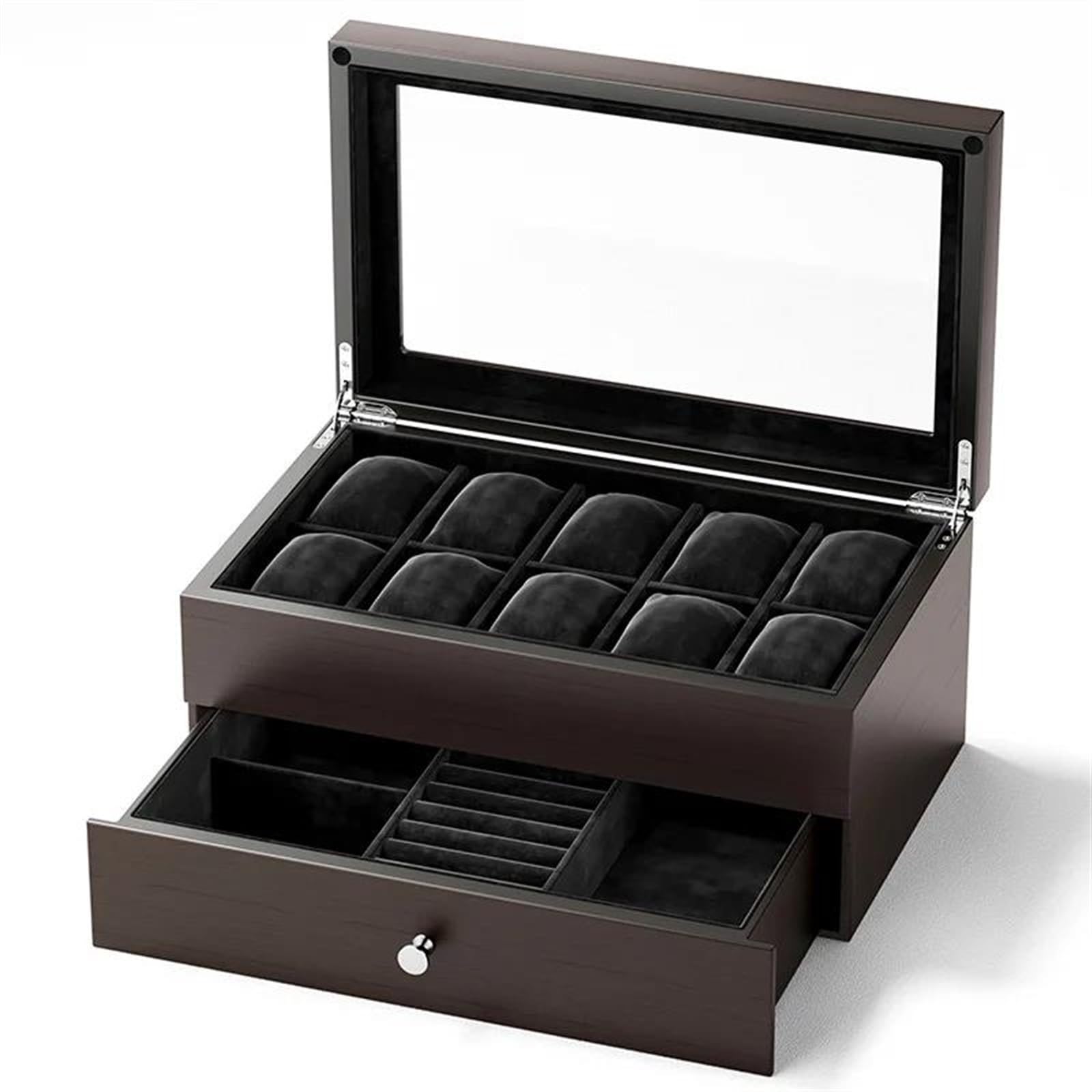 Schmuckkästchen Große Uhrenbox Aus Massivem Holz Aufbewahrungsbox 10 Uhrenboxen Organizer Makeup Organizers