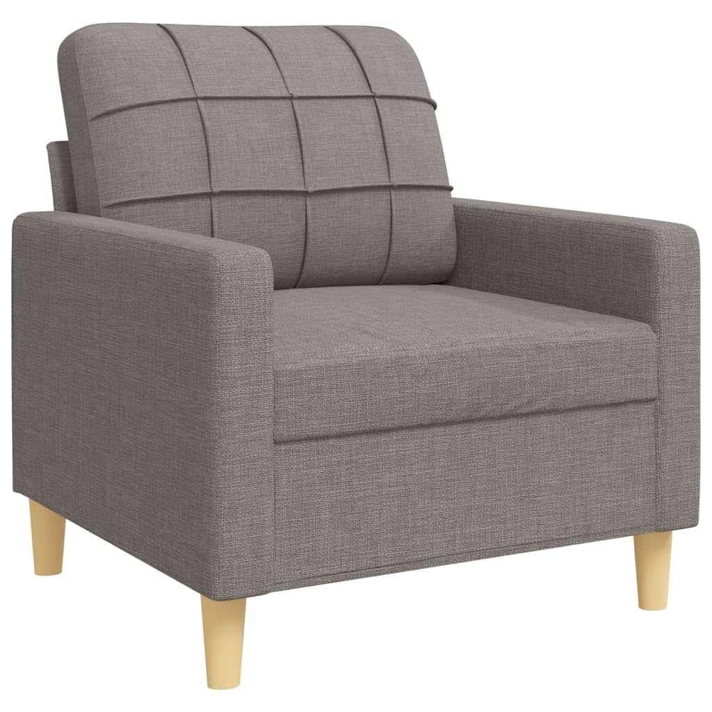 4-częściowy zestaw wypoczynkowy z podnóżkiem i poduszką dekoracyjną w kolorze szarobrązowym (taupe), sofa narożna z miejscem do przechowywania, wygodna sofa do spania, podłokietniki, oparcie