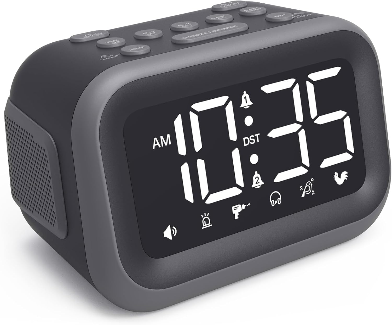 Super Loud Alarm Clock: 115dB Dual Alarms