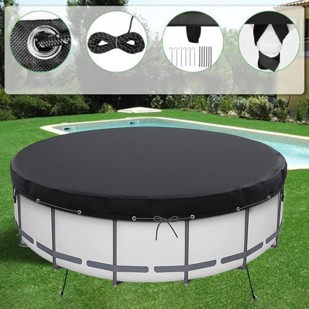 Copripiscina Rotondo 14FT per Giardino e Esterno(14 feet (427 cm))