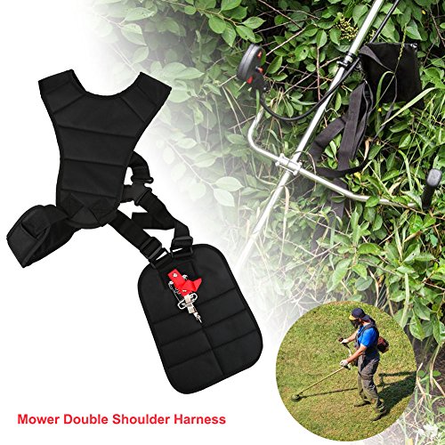 Double Strap Shoulder Harness Black Comfort Trimmers Strimmer Nylon Belt for Brushcutters